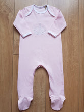 Load image into Gallery viewer, Beautiful Princess Crown Sleep Suit and Bib Set