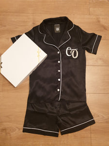 Personalised initial Satin Pajamas (Short)