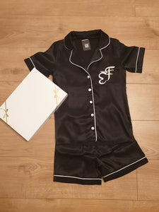 Personalised initial Satin Pajamas (Short)