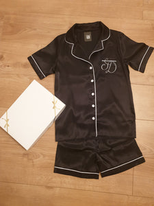 Personalised initial Satin Pajamas (Short)
