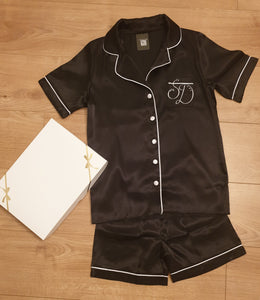 Personalised initial Satin Pajamas (Short)
