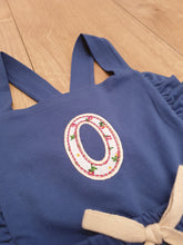 Load image into Gallery viewer, Super Cute Personalised Single Initial Dungarees With Frills And Personalisation