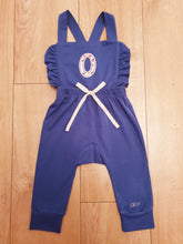 Load image into Gallery viewer, Super Cute Personalised Single Initial Dungarees With Frills And Personalisation