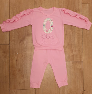 Super Cute Personalised Filly Sleeved Lounge set