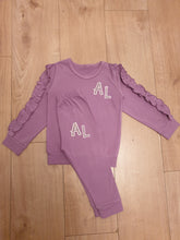 Load image into Gallery viewer, Cute Personalised Frilly Sleeved Initial Lounge Set