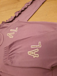 Cute Personalised Frilly Sleeved Initial Lounge Set