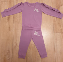 Load image into Gallery viewer, Cute Personalised Frilly Sleeved Initial Lounge Set