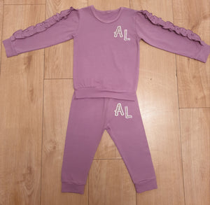 Cute Personalised Frilly Sleeved Initial Lounge Set