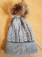 Load image into Gallery viewer, Baby and Toddler Personalised Pom Pom Hat