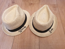 Load image into Gallery viewer, Gorgeous Adults Straw Festival Trilby with personalisation