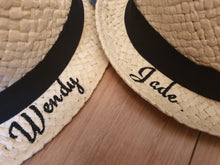 Load image into Gallery viewer, Gorgeous Adults Straw Festival Trilby with personalisation