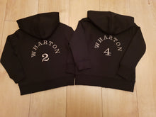 Load image into Gallery viewer, ⚽️⚽️ Football Shirt Style Personalised Zippie Hoodies with ages ⚽️⚽️