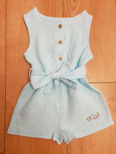 Load image into Gallery viewer, Super Cute Personalised Initial Button Up Playsuit With Bow Detailing 🎀