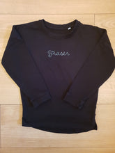 Load image into Gallery viewer, Personalised signature long sleeved Tee with dripped shoulders and dipped hem