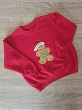 Load image into Gallery viewer, Personalised Gingerbread Man Christmas Sweatshirt