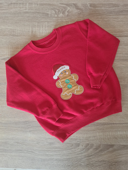 Personalised Gingerbread Man Christmas Sweatshirt