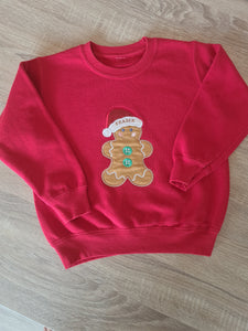 Personalised Gingerbread Man Christmas Sweatshirt