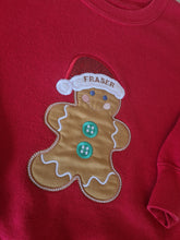 Load image into Gallery viewer, Personalised Gingerbread Man Christmas Sweatshirt