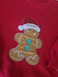 Personalised Gingerbread Man Christmas Sweatshirt