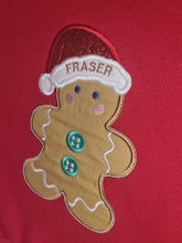 Load image into Gallery viewer, Personalised Gingerbread Man Christmas Sweatshirt