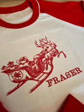 Load image into Gallery viewer, Traditional (kids) Santa and Sleigh Personalised Pyjamas