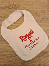 Load image into Gallery viewer, Personalised &quot;1st Christmas Dinner&quot; Bib