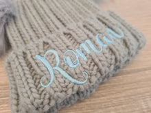 Load image into Gallery viewer, Personalised Double Pom Pom Hat