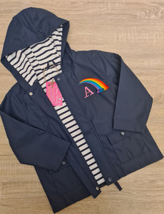 Personalised Initial Rainbow Raincoat