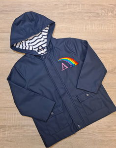 Personalised Initial Rainbow Raincoat