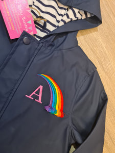 Personalised Initial Rainbow Raincoat