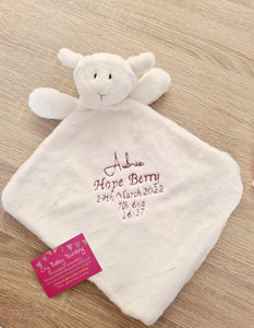 Personalised Birth Detail Baby Comfort Blanket