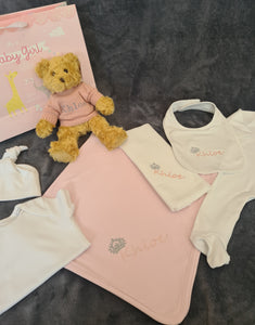 Duluxe Personalised New Baby With Crown Hamper