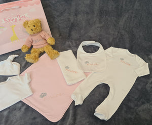 Duluxe Personalised New Baby With Crown Hamper