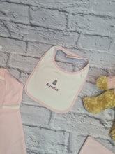 Load image into Gallery viewer, Duluxe Personalised New Baby Hamper &#39;Bear in shawl&#39;