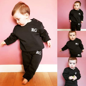 Baby / kids Personalised Initial Tracksuit - Navy