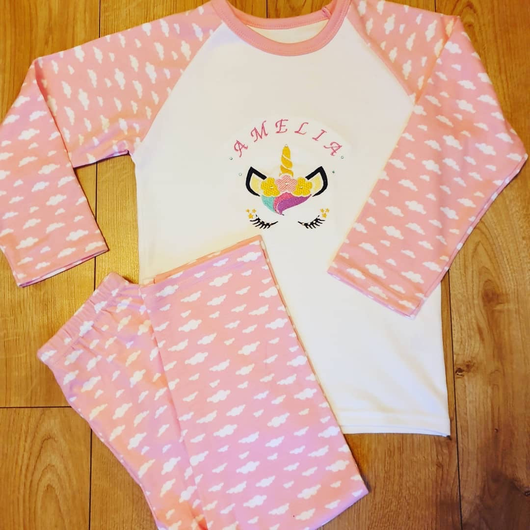 Personalised unicorn pyjamas hot sale