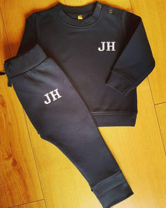 Baby / kids Personalised Initial Tracksuit - Navy