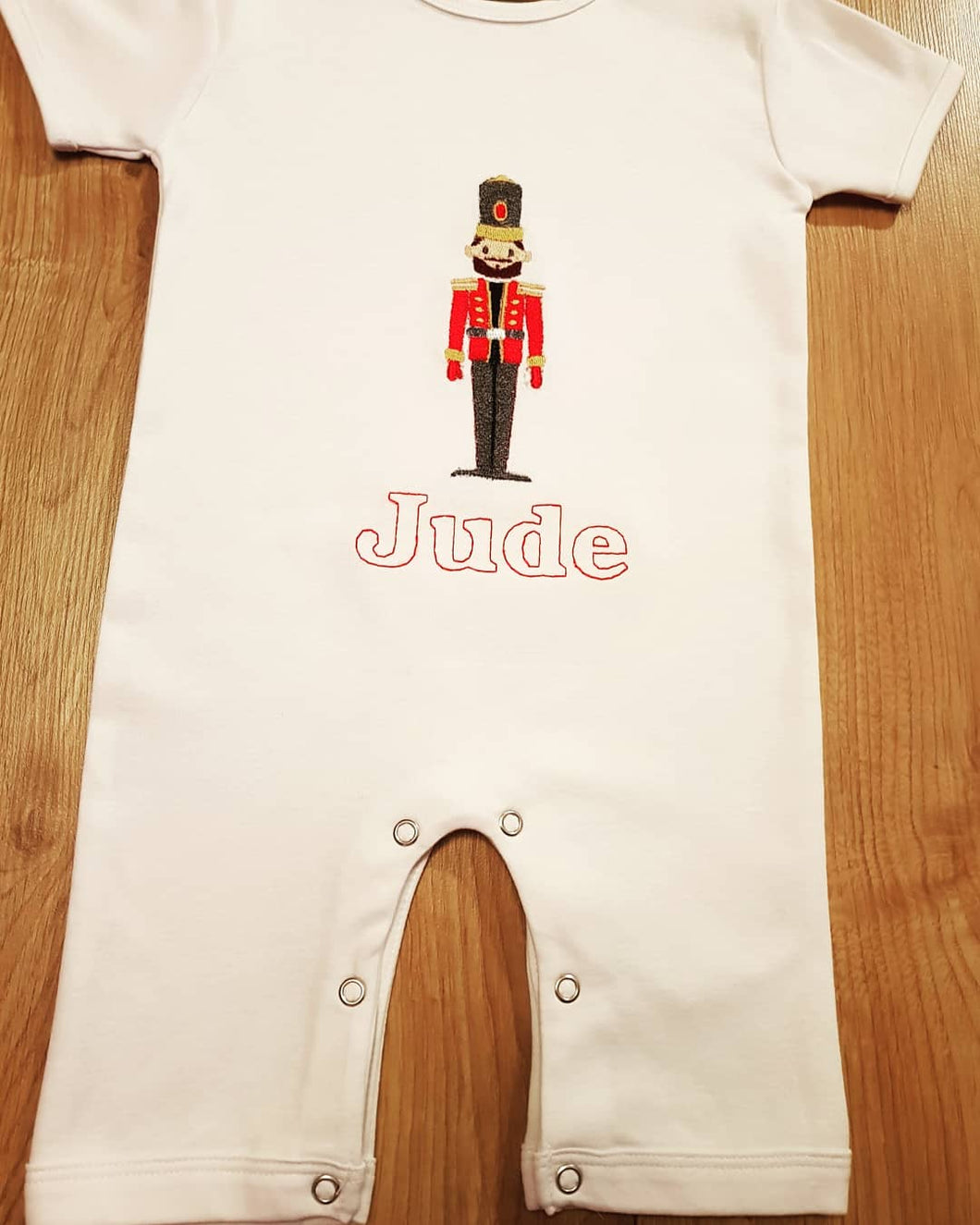 Cute Nutcracker Shorts Romper Suit With Personalisation