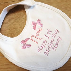 'Happy 1 1st Mothers Day Nanny/Mummy' Bib